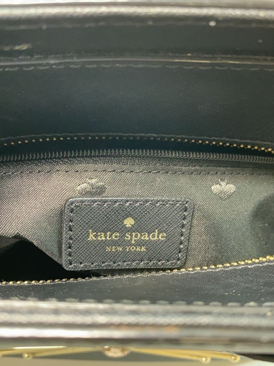 Kate Spade New York Black Cat 2WAY Handbag Leather BLK 5