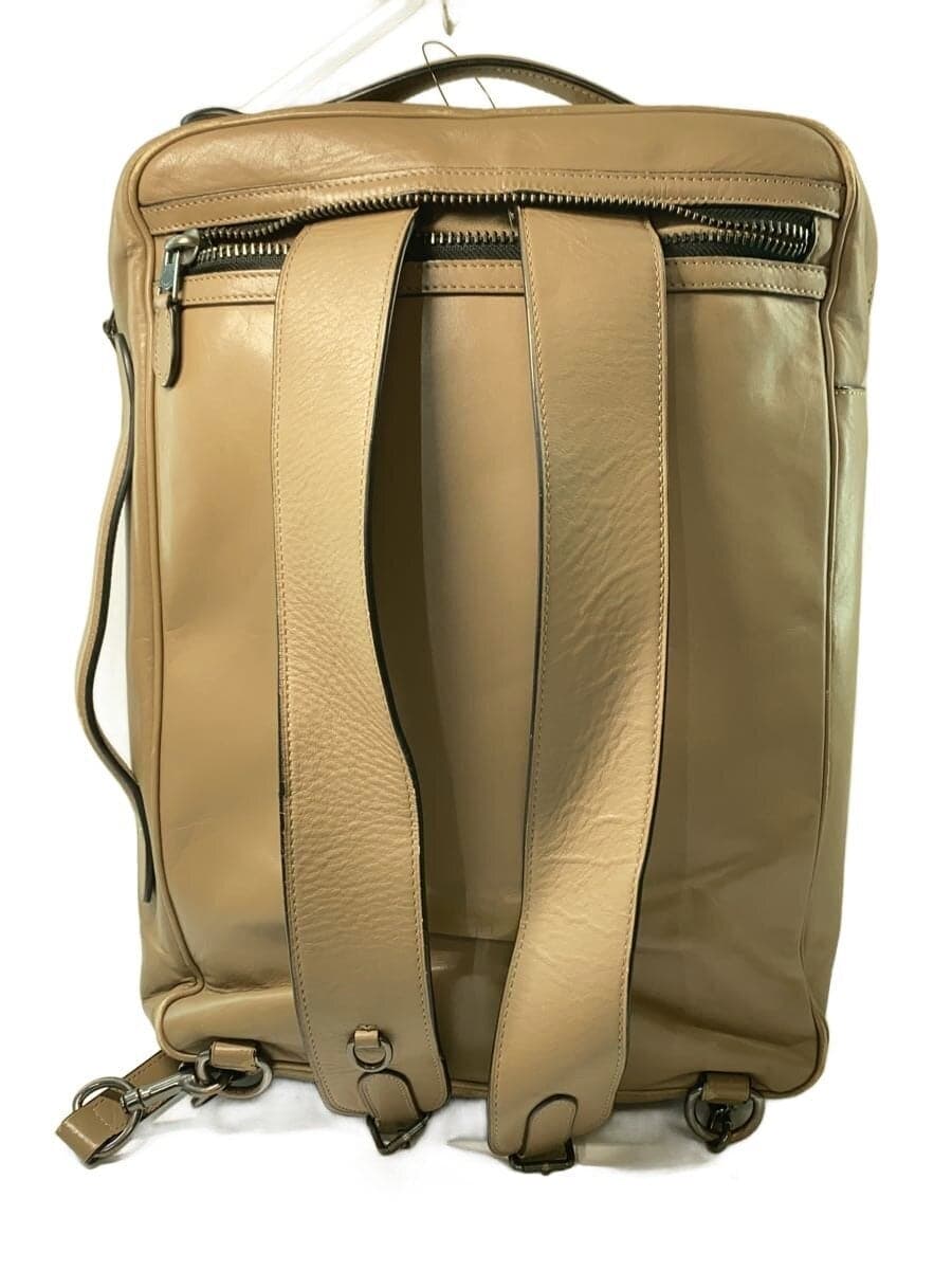 COACH Backpack Leather Beige C6877 3