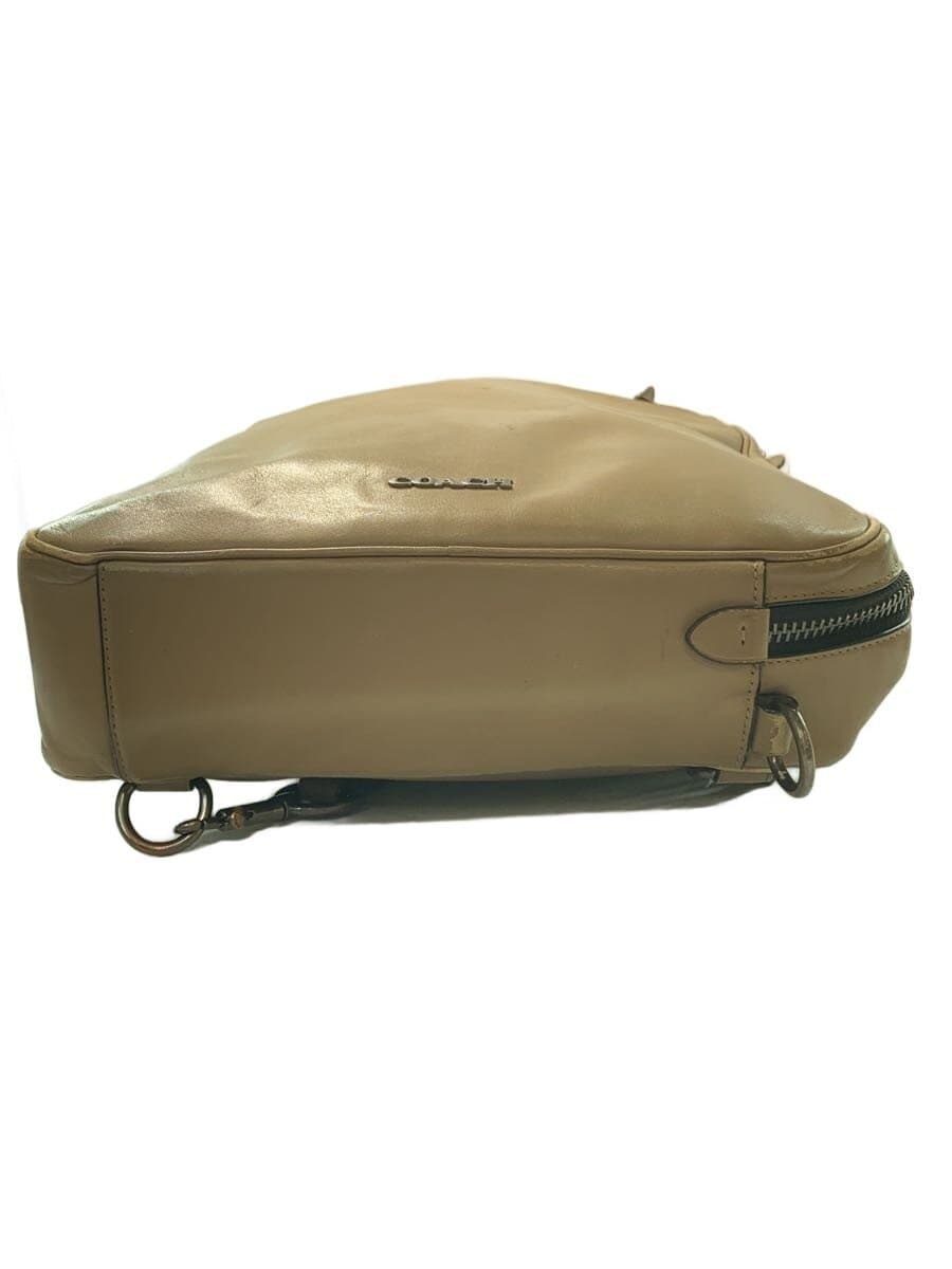 COACH Backpack Leather Beige C6877 4