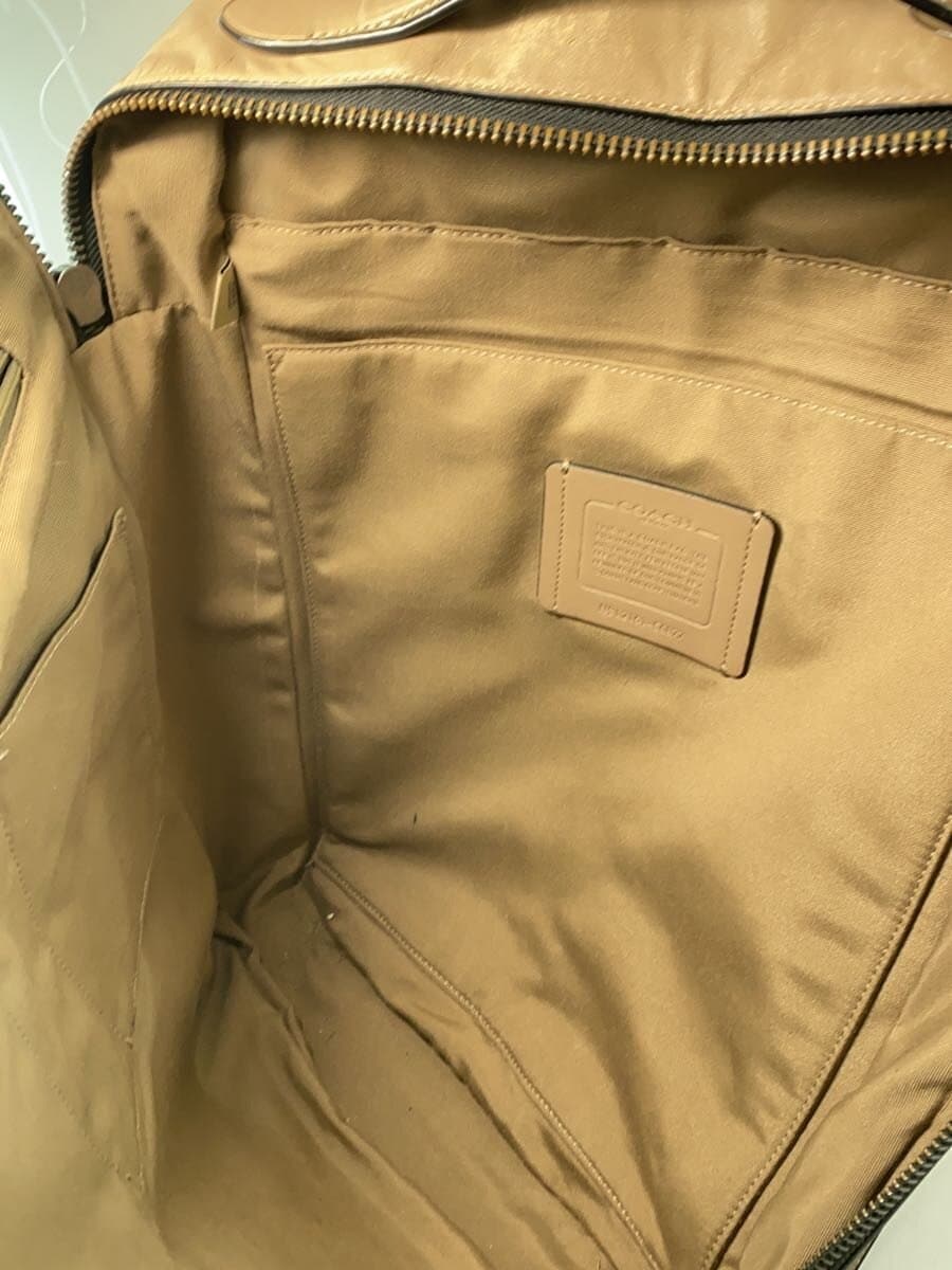 COACH Backpack Leather Beige C6877 6