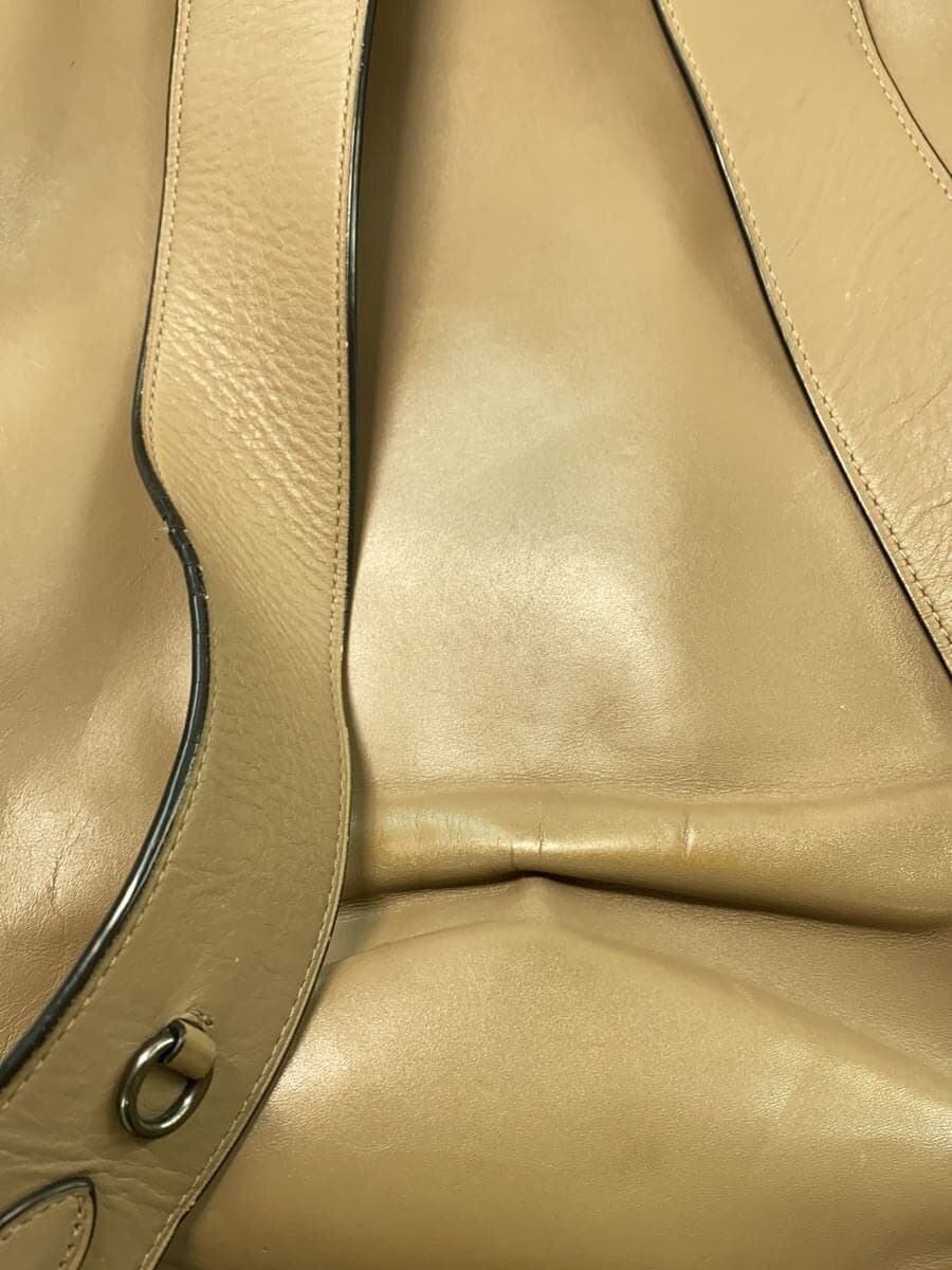 COACH Backpack Leather Beige C6877 8