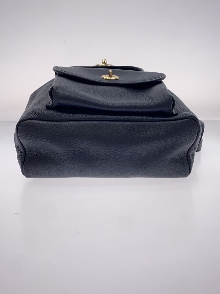 COACH Backpack_All Leather Leather NVY 4