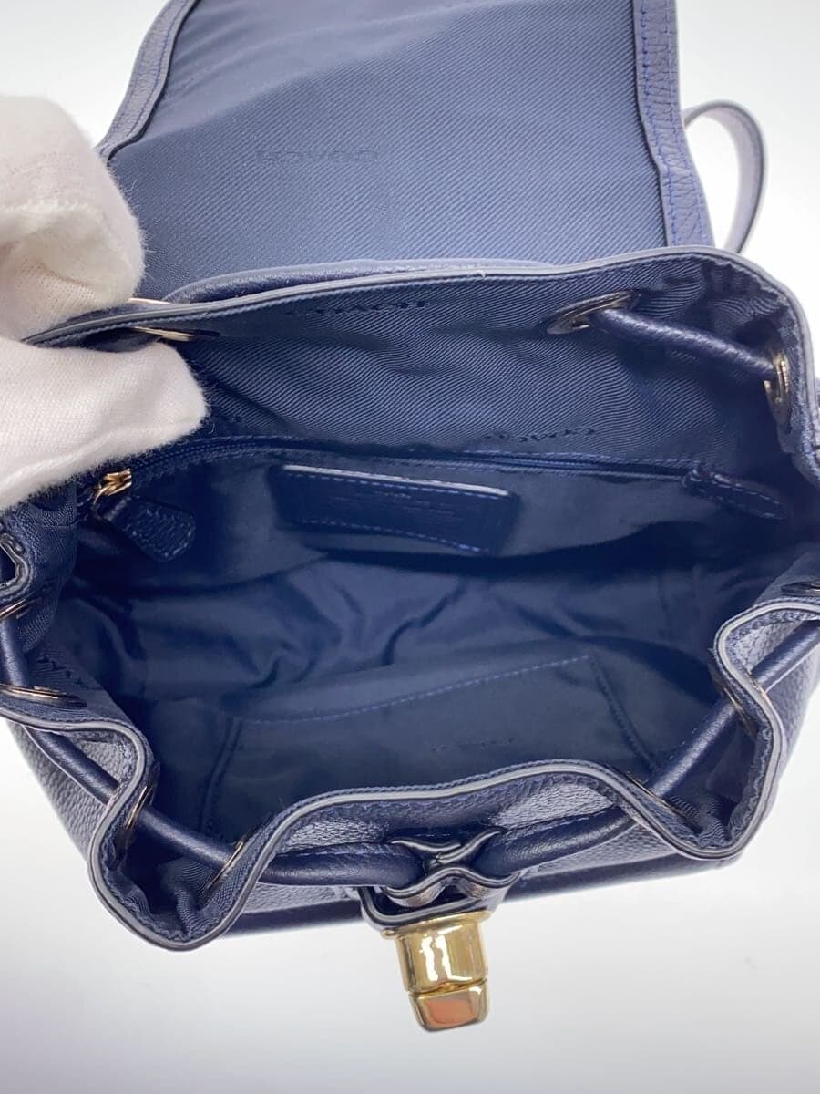 COACH Backpack_All Leather Leather NVY 6