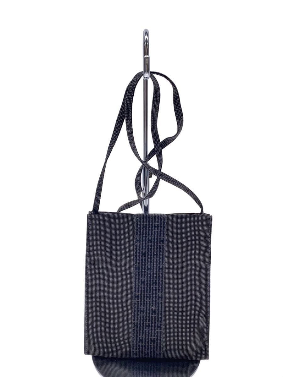 HERMES Aile Line Shoulder Pochette Shoulder Bag Cotton GRY