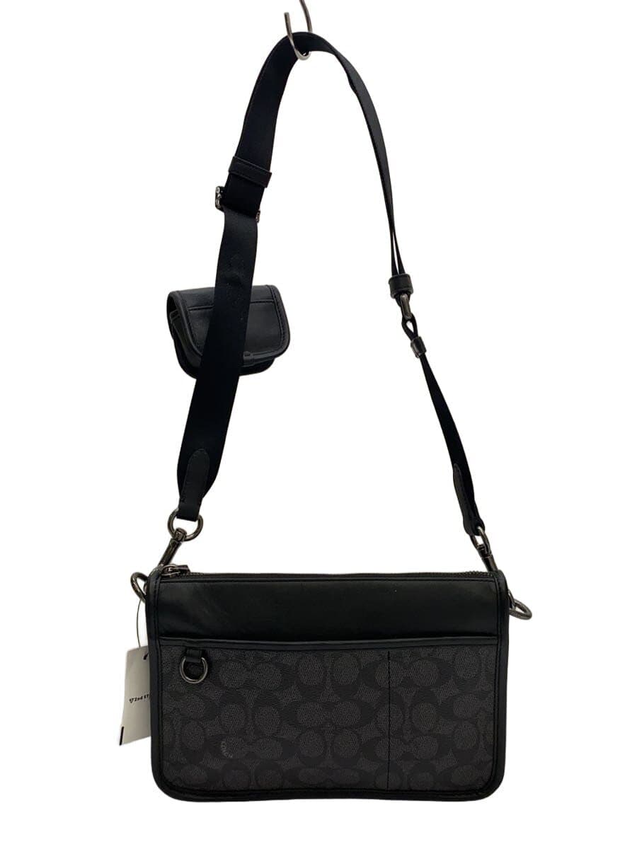 COACH Shoulder Bag Leather Black CW373