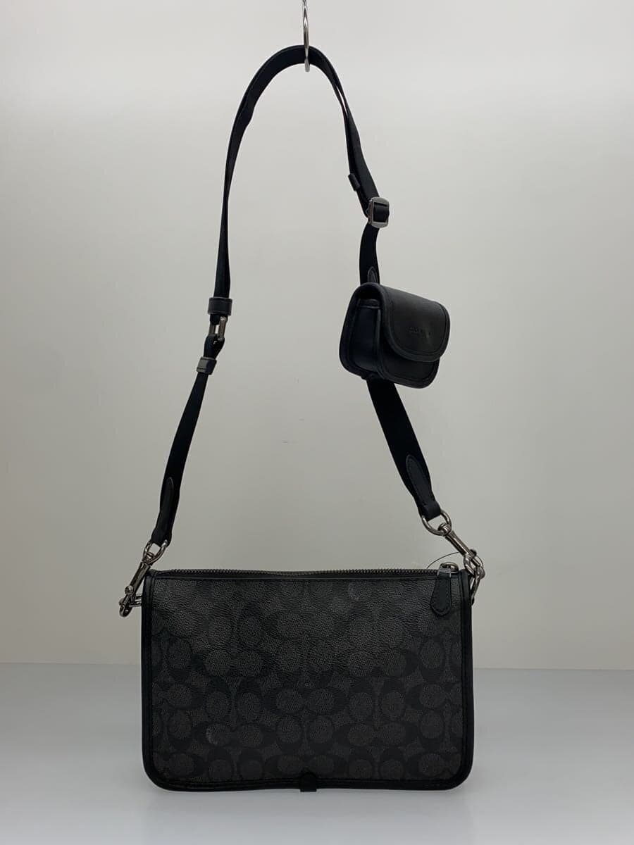 COACH Shoulder Bag Leather Black CW373 3