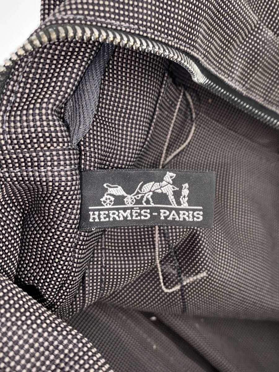 HERMES Tote Bag Canvas GRY Air Line MM 5