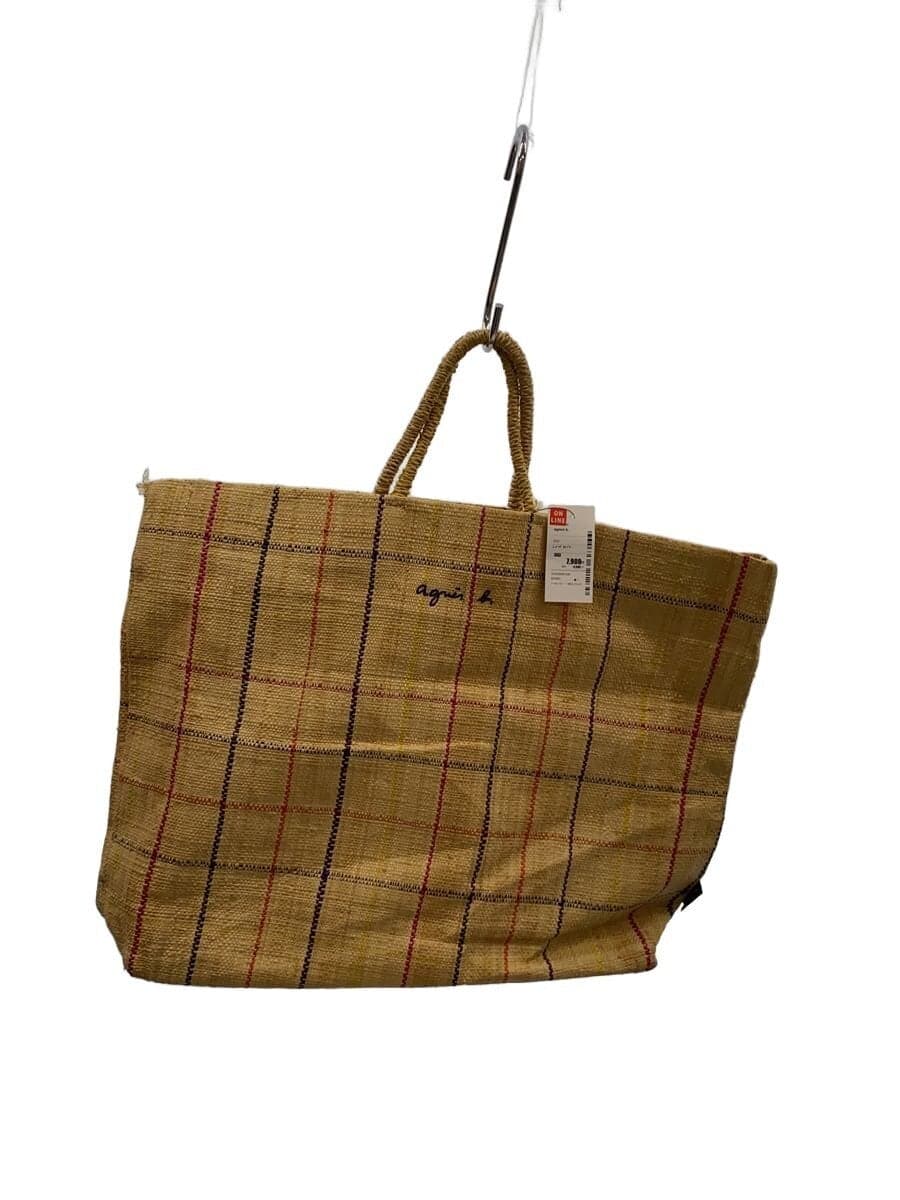 agnes b. Tote Bag BEG Check