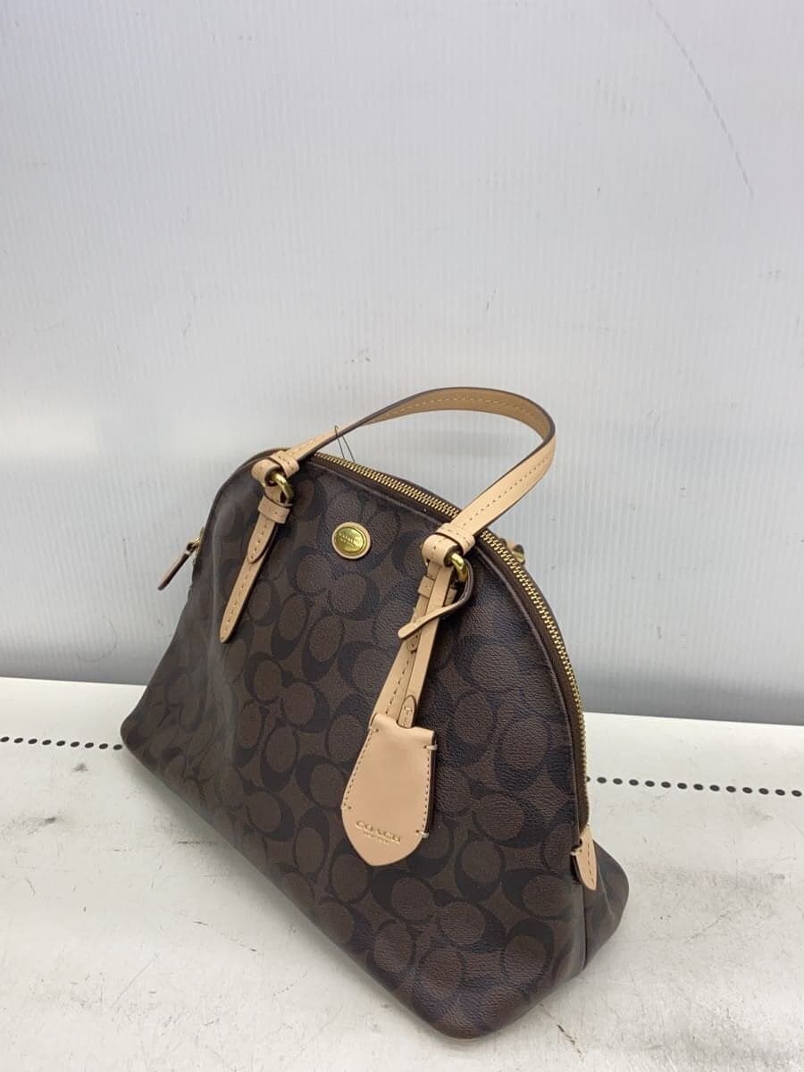 COACH Colorado Dome Satchel_Peyton Signature PVC BRW Allover Pattern F26184 2