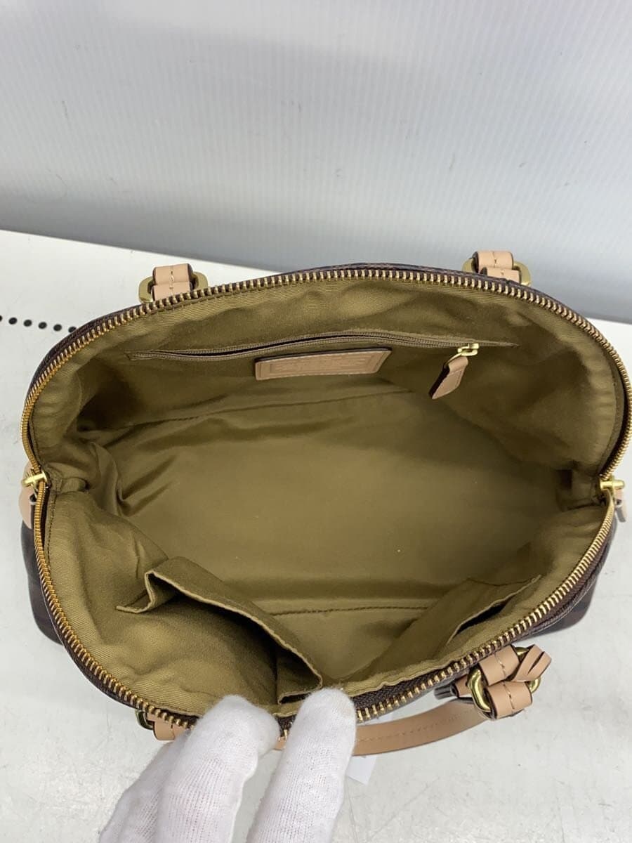 COACH Colorado Dome Satchel_Peyton Signature PVC BRW Allover Pattern F26184 6