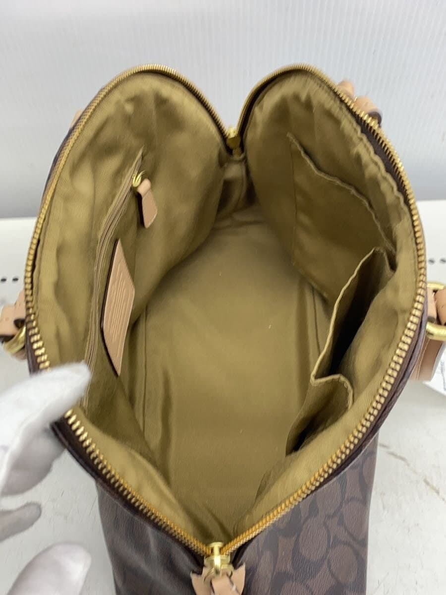 COACH Colorado Dome Satchel_Peyton Signature PVC BRW Allover Pattern F26184 7