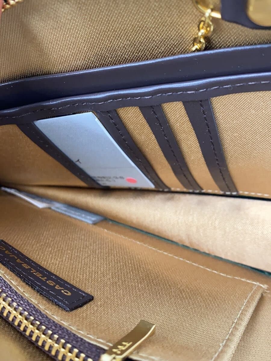 CASTELBAJAC Shoulder Bag Leather GRN Solid 6