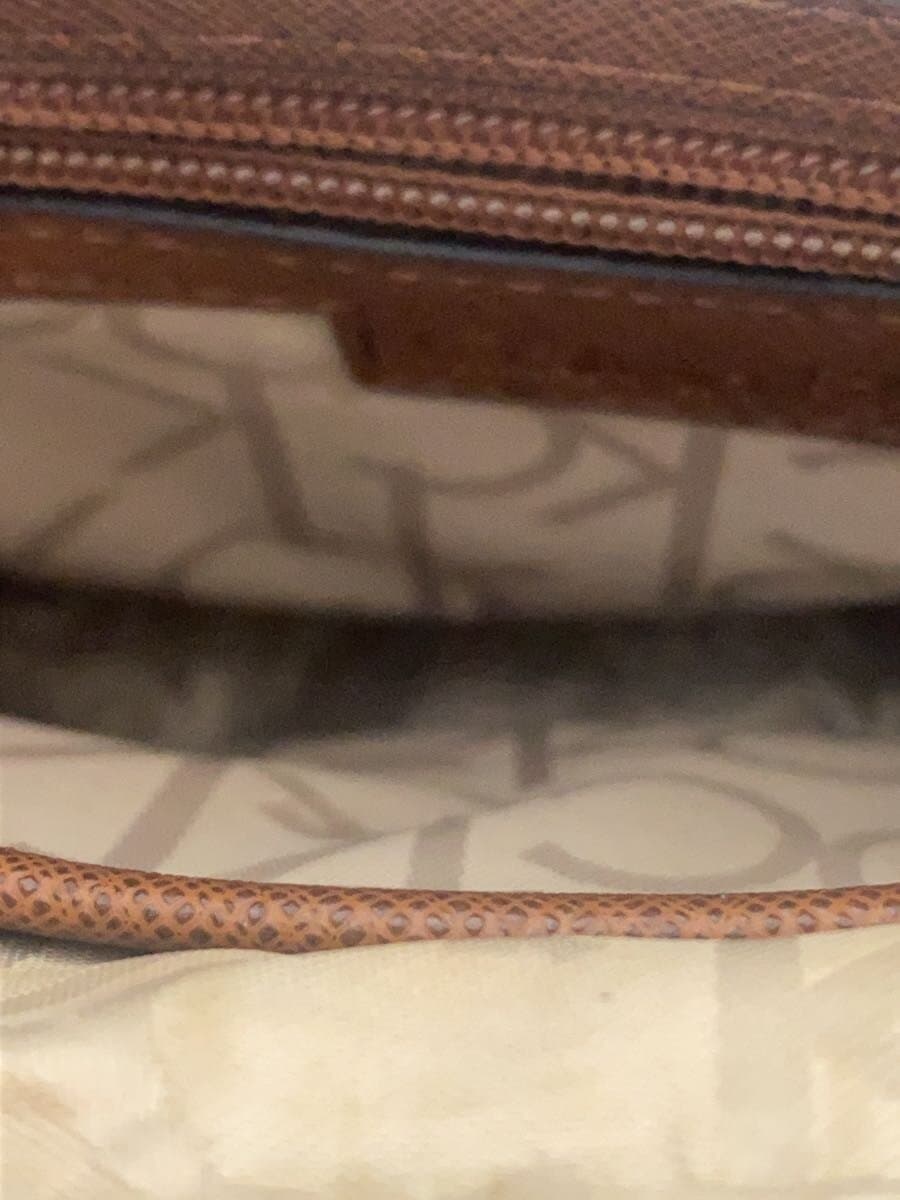 Calvin Klein Shoulder Bag PVC BRW All Over Pattern 6