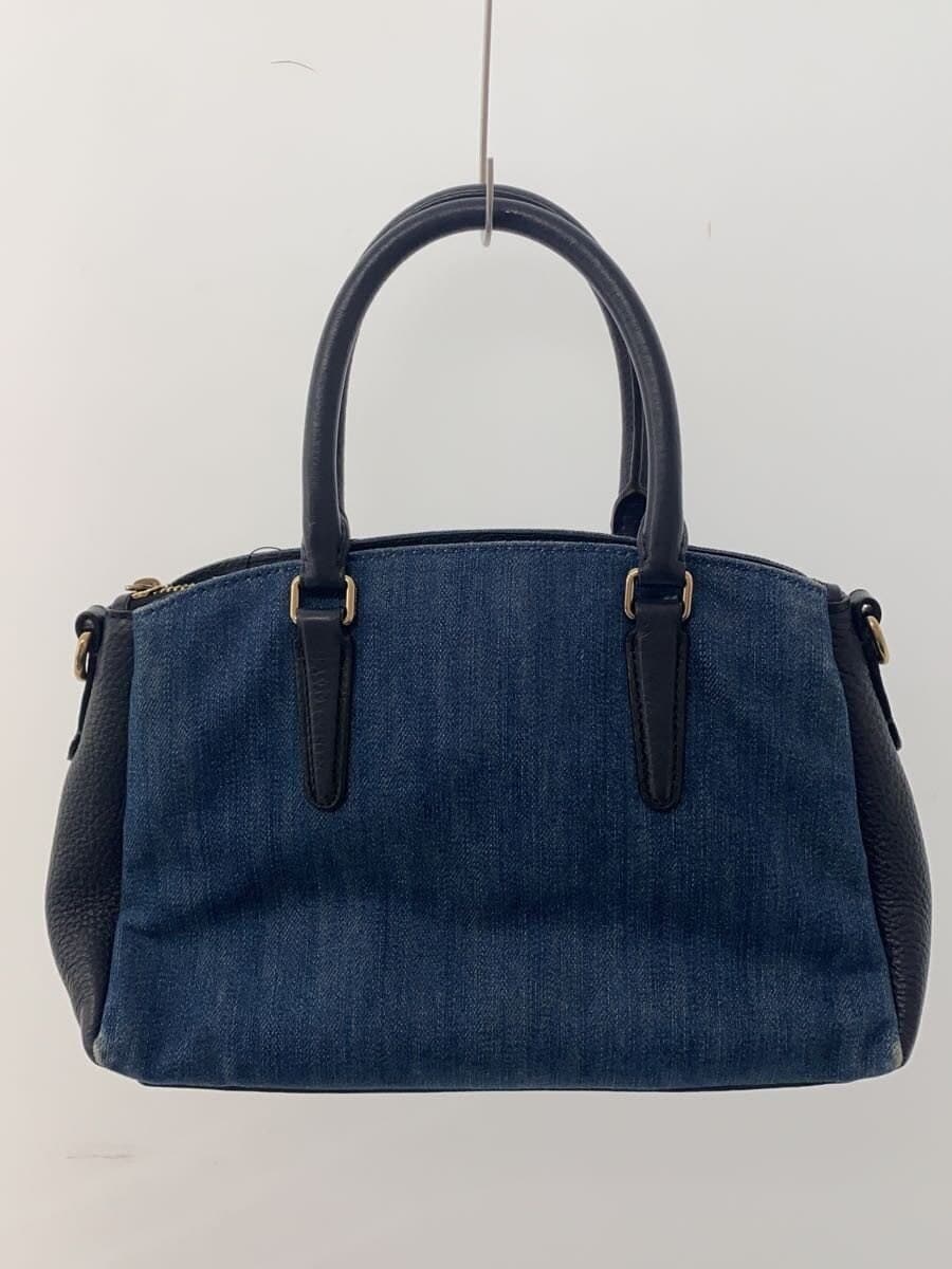 COACH Handbag Leather Indigo F67473 Denim 3