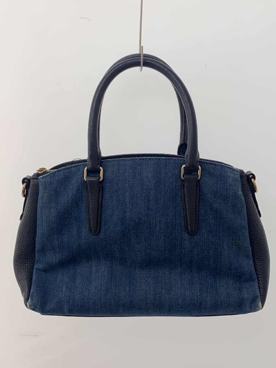 COACH Handbag Leather Indigo F67473 Denim 3