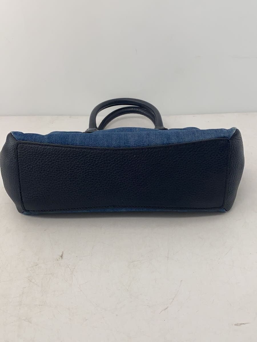 COACH Handbag Leather Indigo F67473 Denim 4