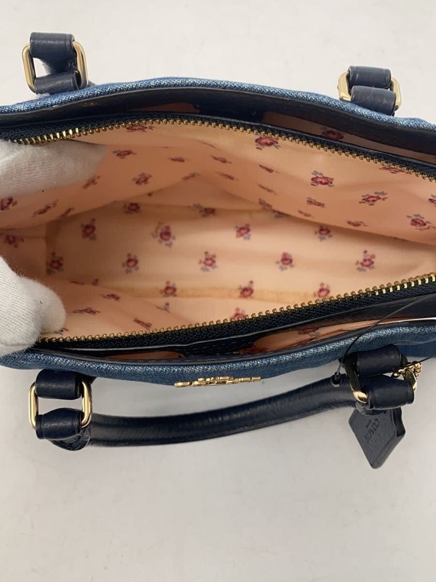 COACH Handbag Leather Indigo F67473 Denim 6