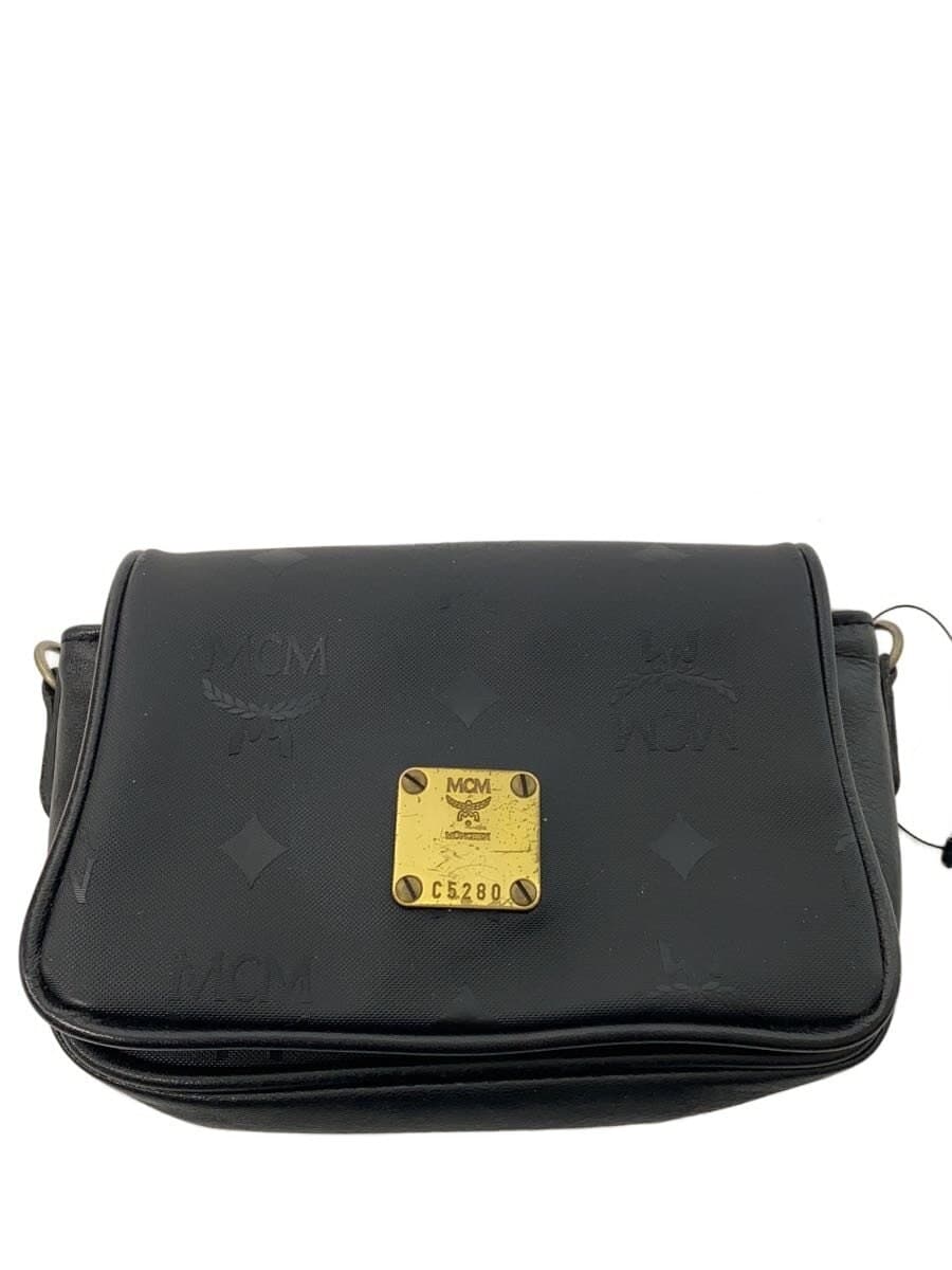 MCM Shoulder Bag Leather BLK