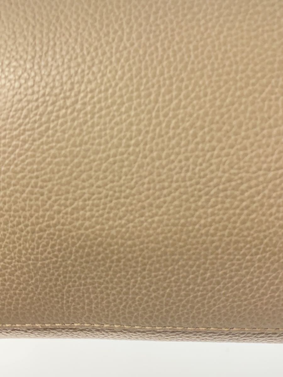 FURLA Shoulder Bag Leather Gray Solid 4