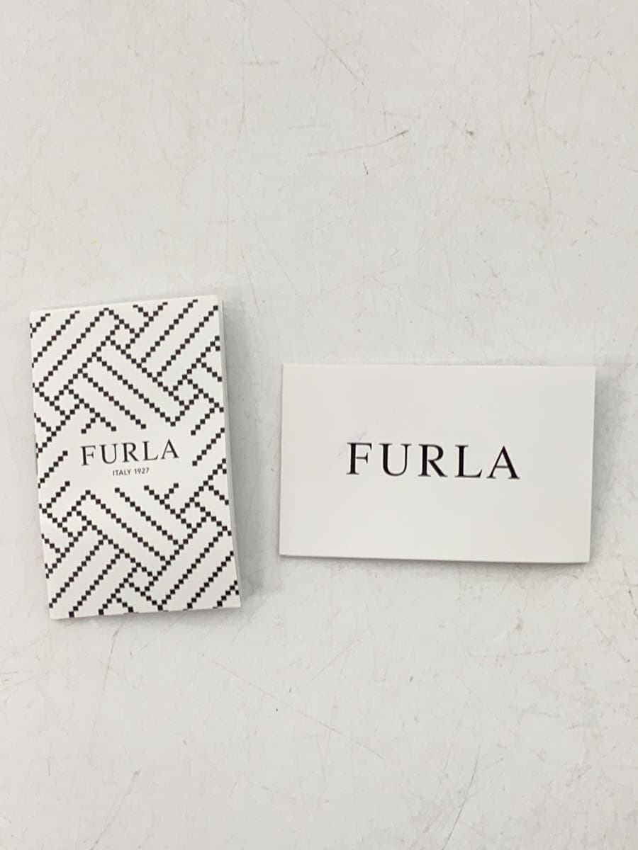 FURLA Shoulder Bag Leather Gray Solid 8