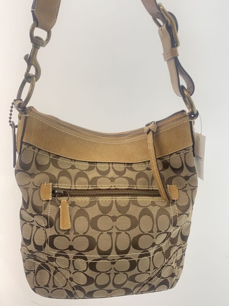 COACH Shoulder Bag_Signature Canvas BRW All Over Pattern 3