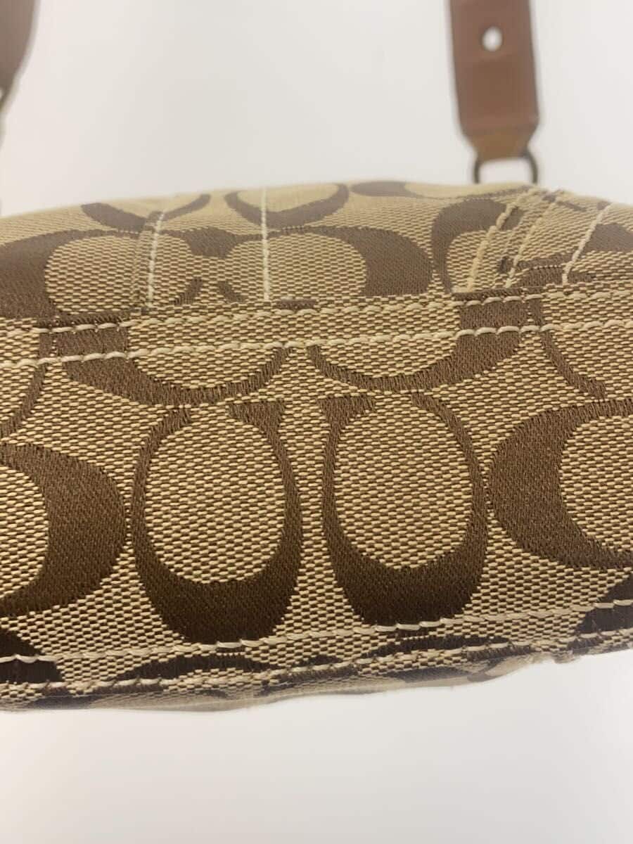 COACH Shoulder Bag_Signature Canvas BRW All Over Pattern 4