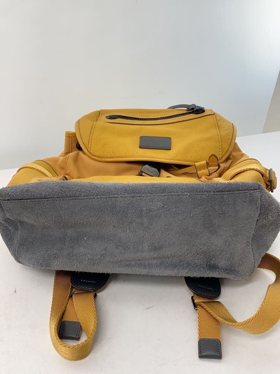 COACH Backpack Leather YLW Solid F1780-86735 Ma Star Do Mixed Material Suede 4