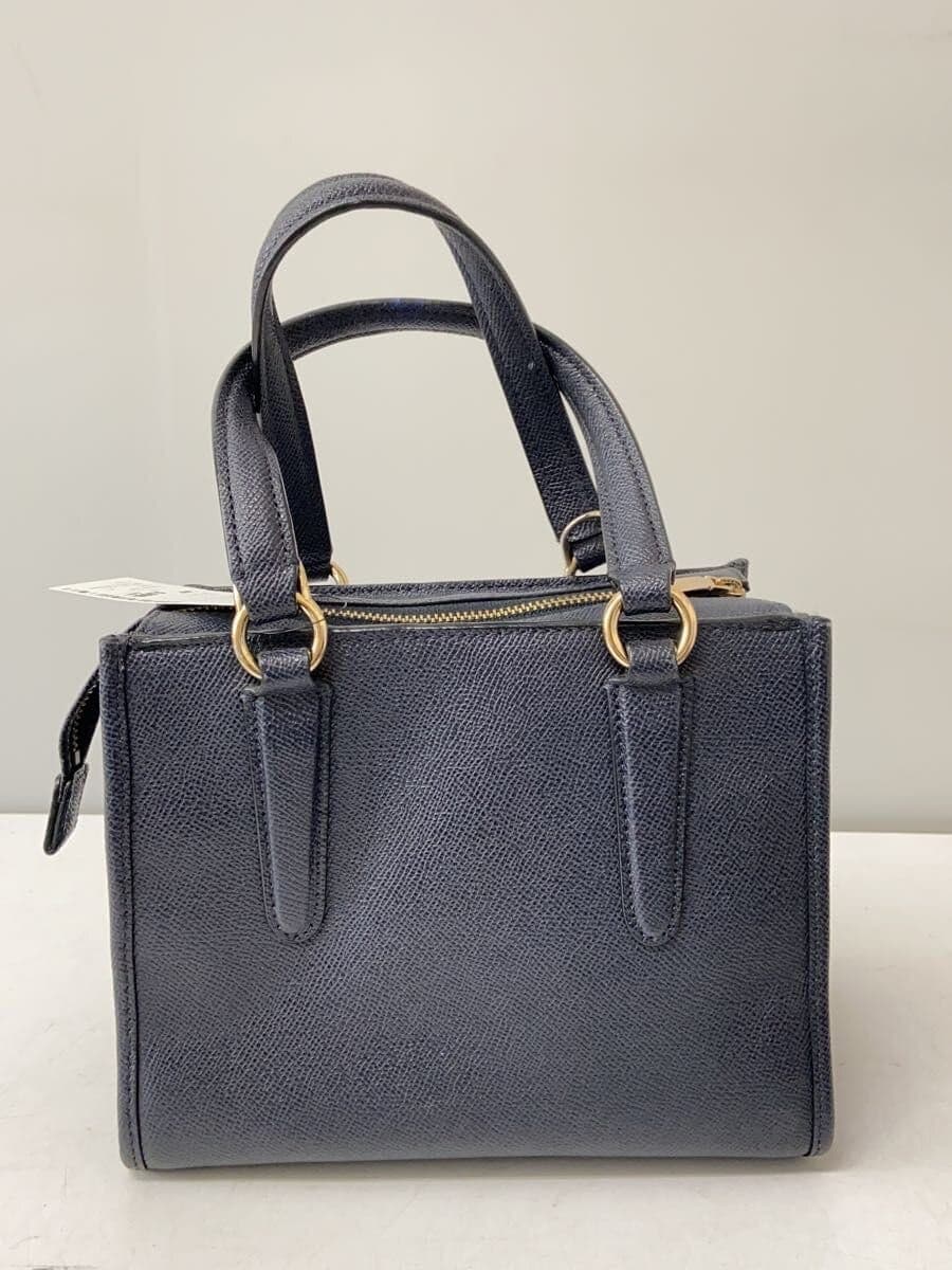 COACH 2WAY Shoulder Bag Leather Navy F11925 3