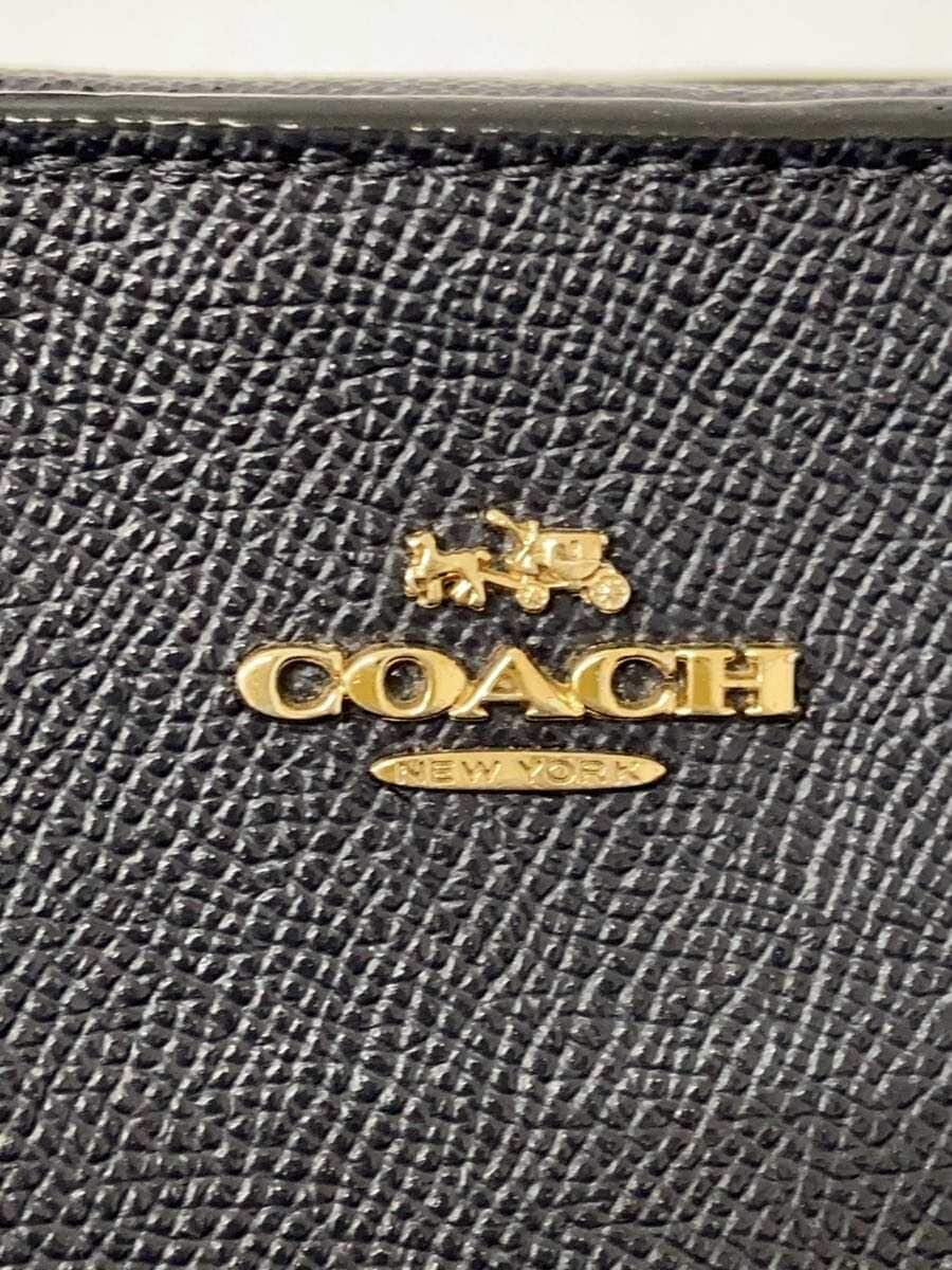 COACH 2WAY Shoulder Bag Leather Navy F11925 5