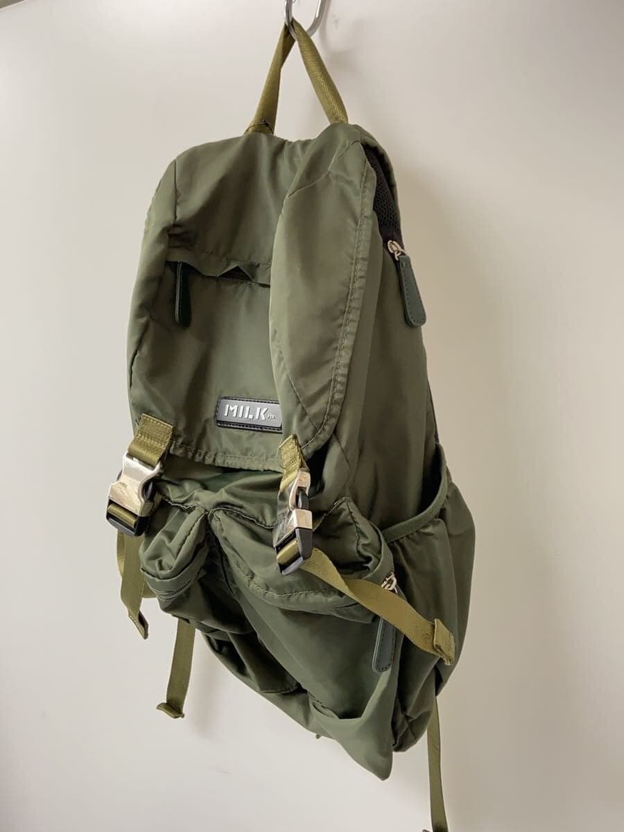 MILK FED. Logo Plate Backpack PVC KHK 103241053005 2