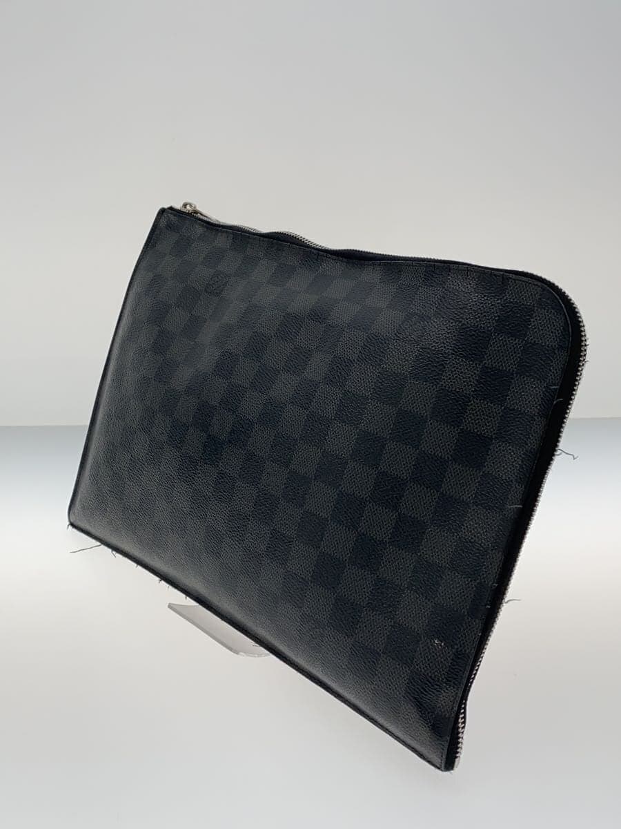 LOUIS VUITTON Pochette Jules GM_Damier Graphite PVC BLK 2