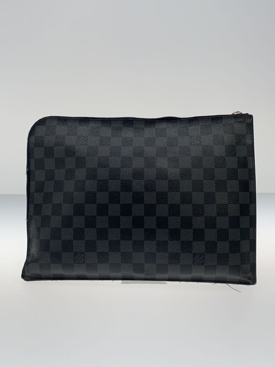 LOUIS VUITTON Pochette Jules GM_Damier Graphite PVC BLK 3