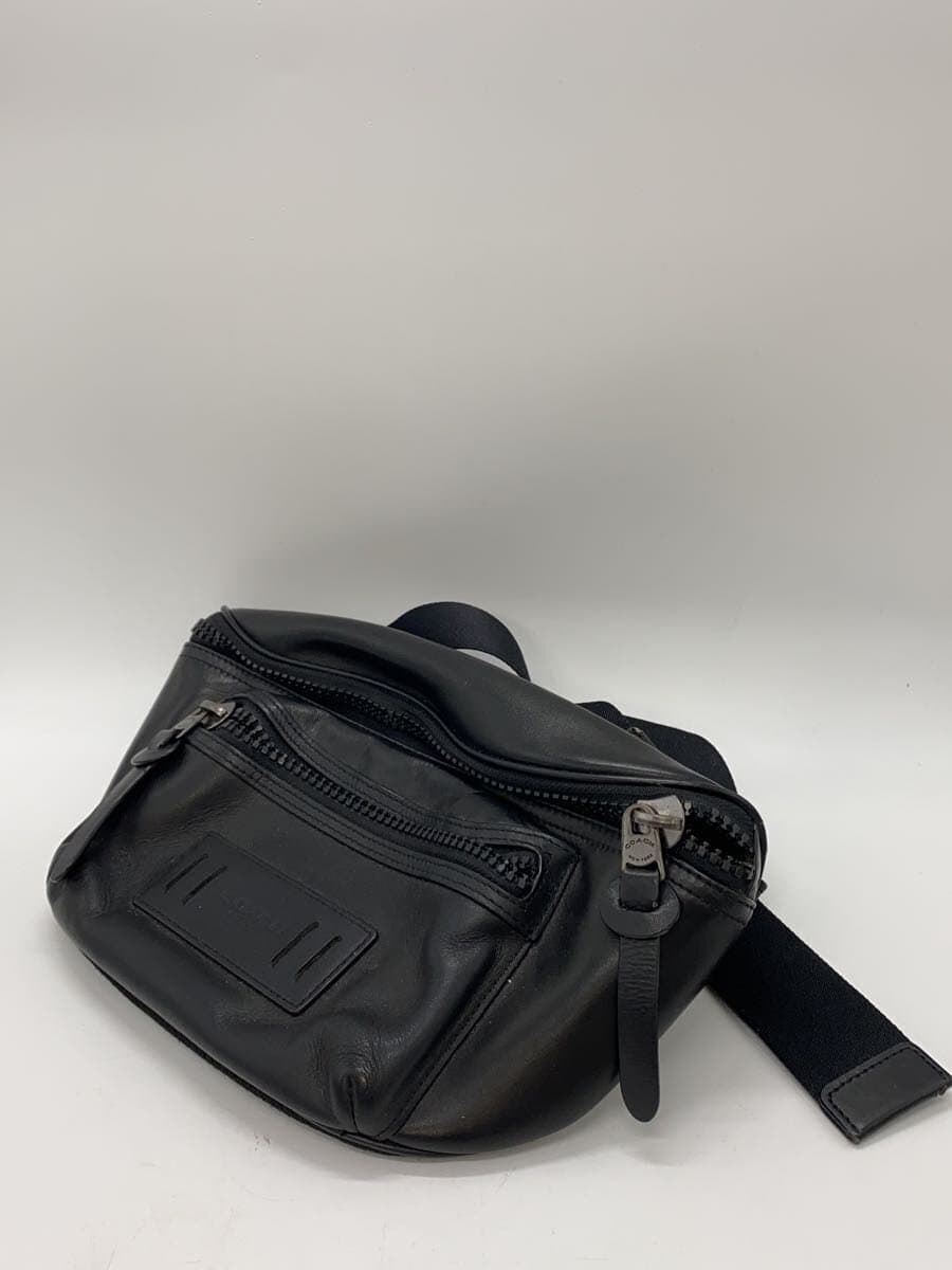COACH Waist Bag Leather BLK Solid 2