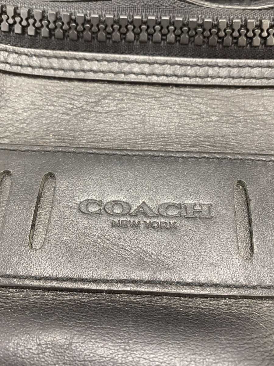 COACH Waist Bag Leather BLK Solid 5