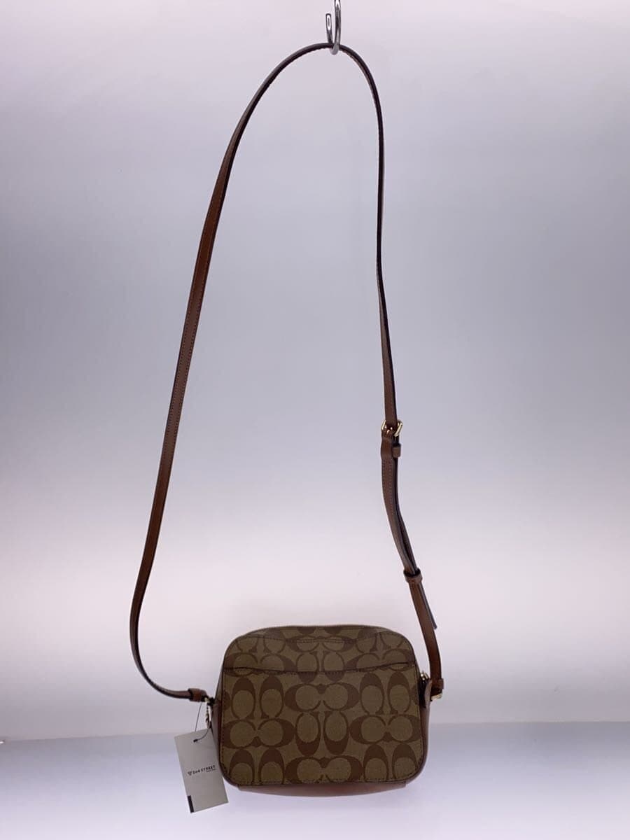 COACH Mini Camera Bag_Signature_Brown Leather PVC BRW Allover Pattern 91677 3