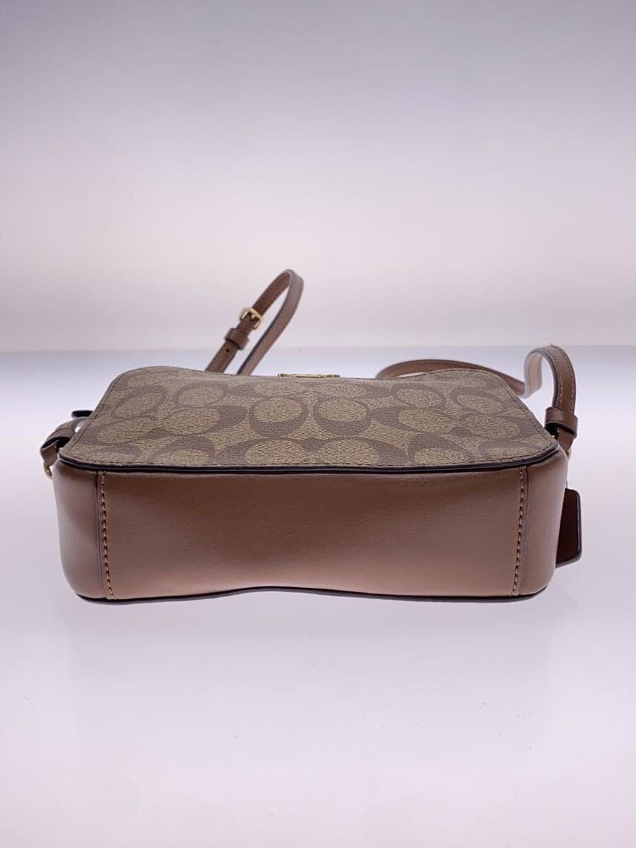 COACH Mini Camera Bag_Signature_Brown Leather PVC BRW Allover Pattern 91677 4