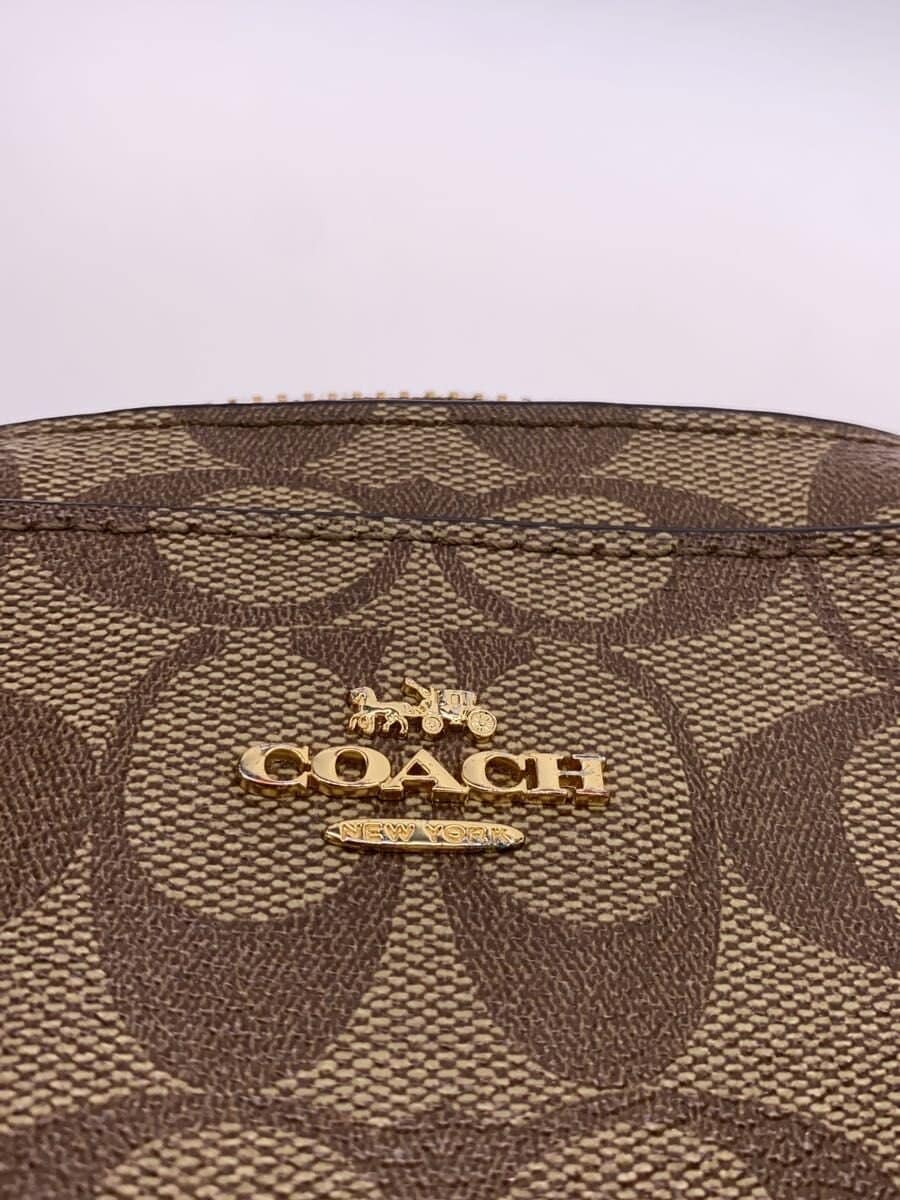 COACH Mini Camera Bag_Signature_Brown Leather PVC BRW Allover Pattern 91677 5