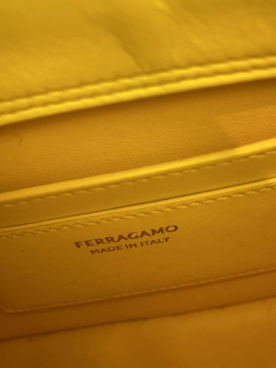 Salvatore Ferragamo Shoulder Bag Leather YLW Solid 220650 5