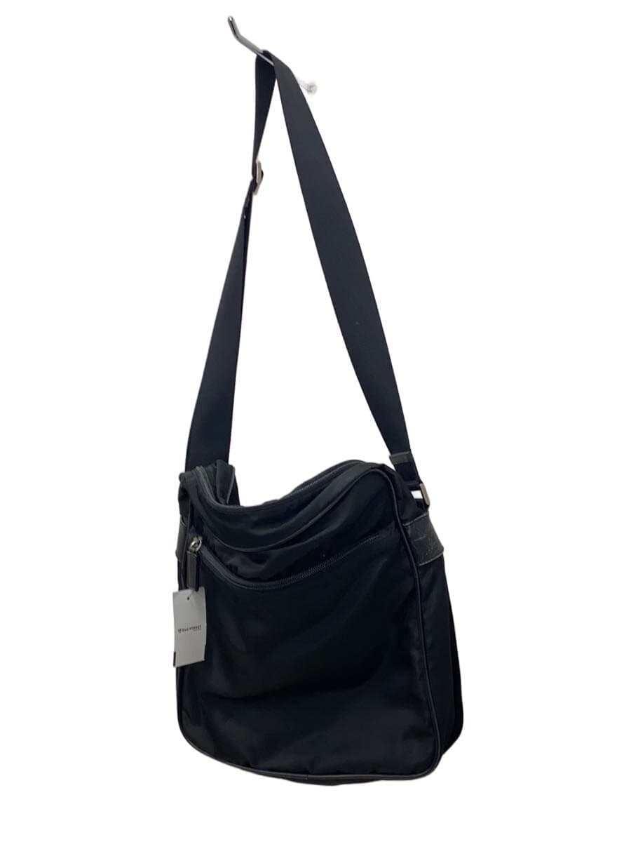 PRADA Camera Bag Leather Part Scuff Shoulder Bag Nylon Black Solid 2