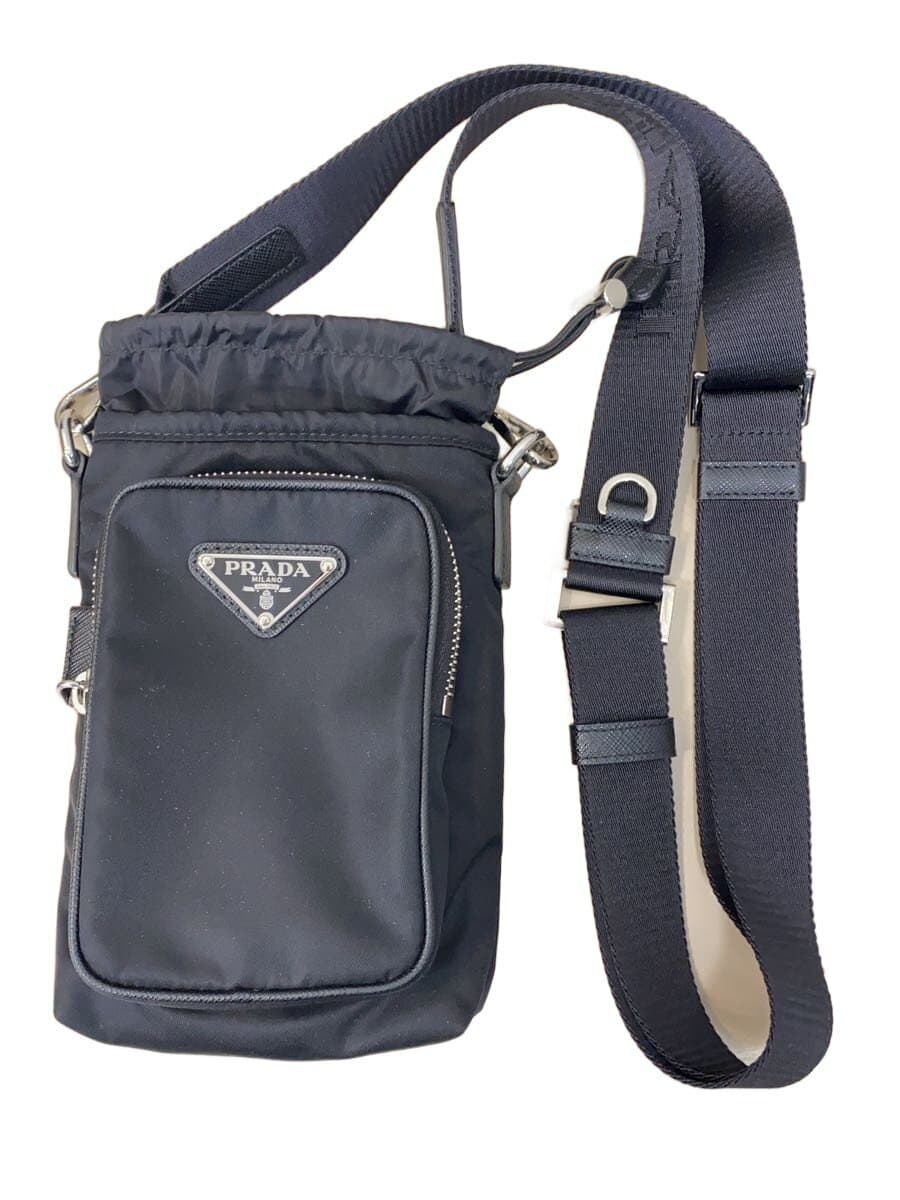 PRADA Shoulder Bag Nylon Black Solid 2ZH155