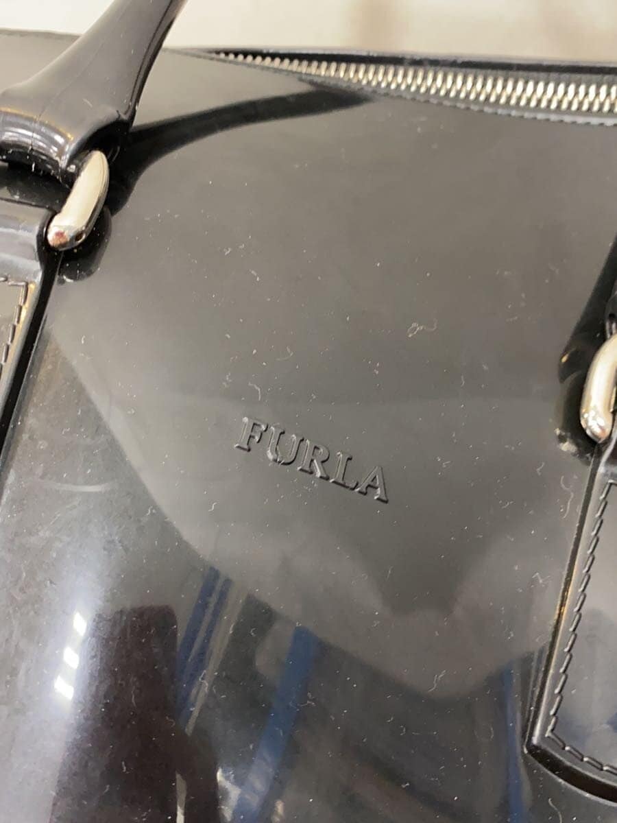 FURLA handbag enamel black 6