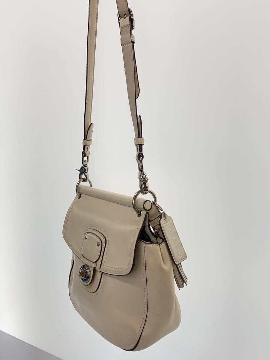 COACH Shoulder Bag_All Leather Leather WHT 2