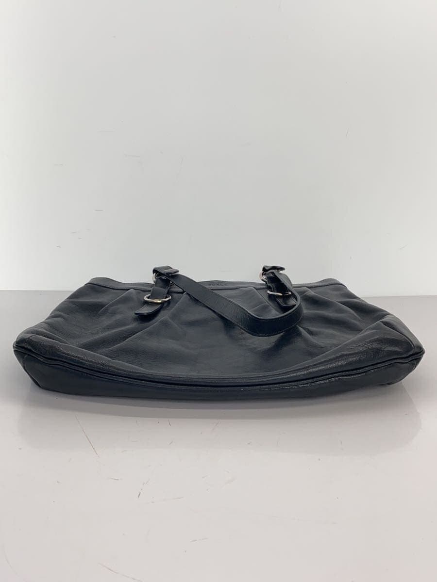 FURLA Tote Bag Leather BLK Solid 4