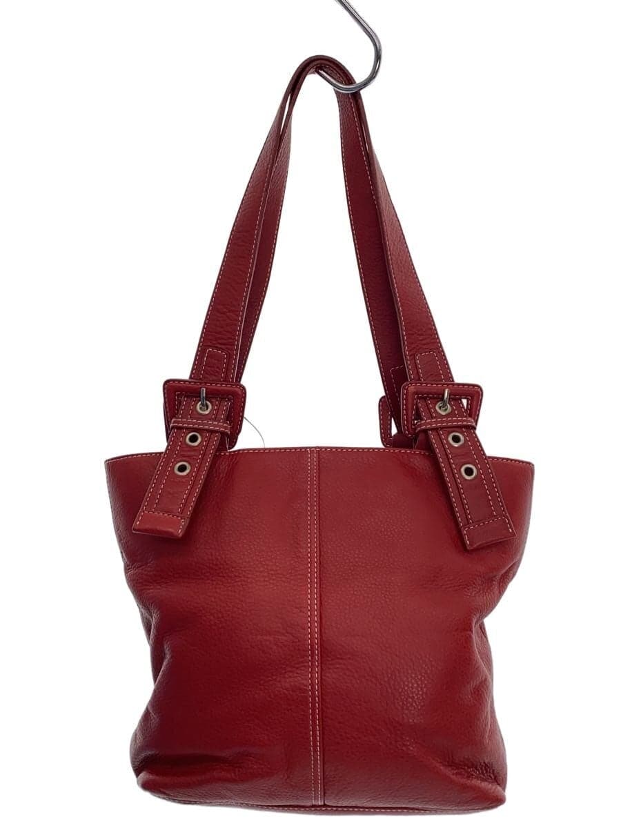 TOMMY HILFIGER Shoulder Bag Leather RED Solid 3