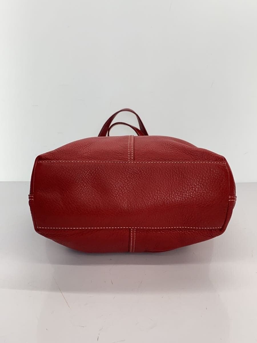 TOMMY HILFIGER Shoulder Bag Leather RED Solid 4