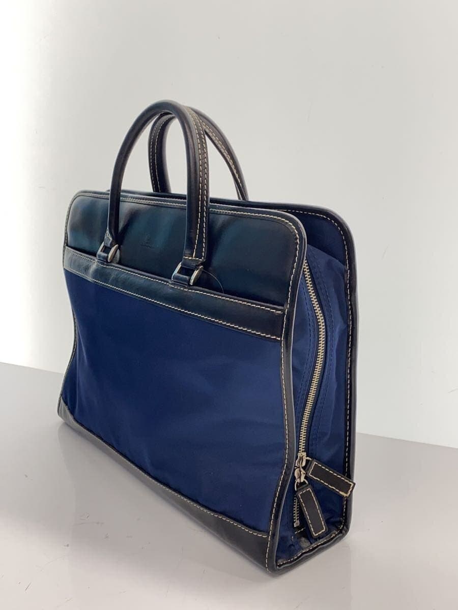 DEUX MONCX Briefcase Leather NVY Solid 2