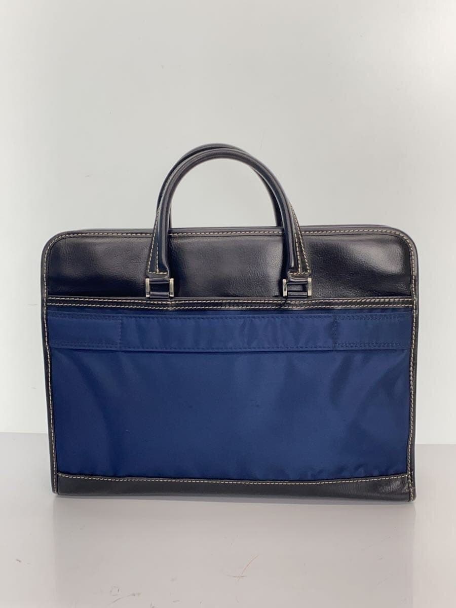 DEUX MONCX Briefcase Leather NVY Solid 3