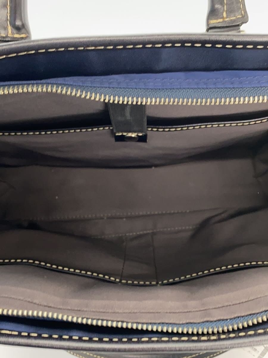 DEUX MONCX Briefcase Leather NVY Solid 6