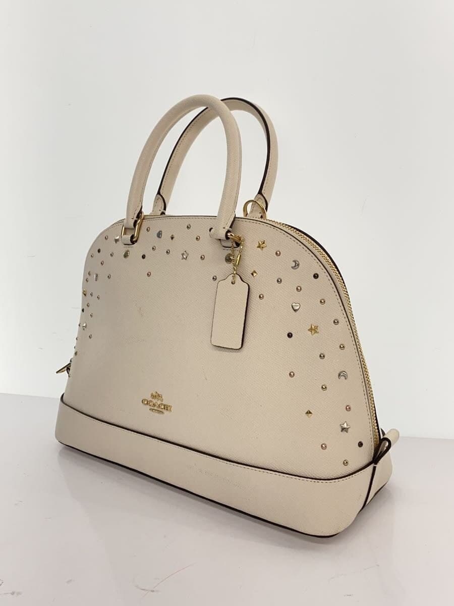COACH Handbag Leather WHT Solid F22300 2
