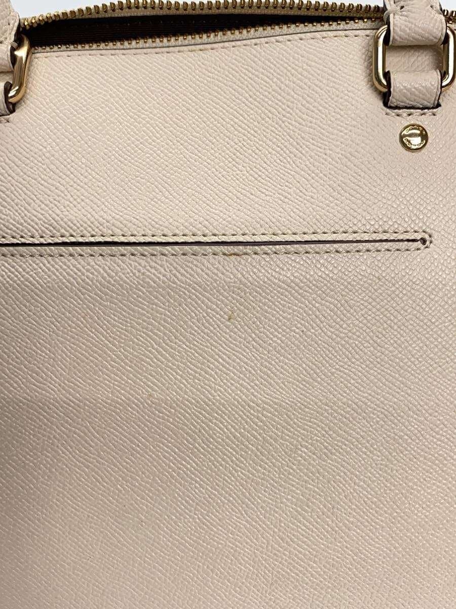 COACH Handbag Leather WHT Solid F22300 8